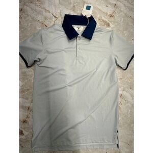 Jason Scott Blue Golf Polo shirt  Polyester- spandex Short sleeve Men size‎ S